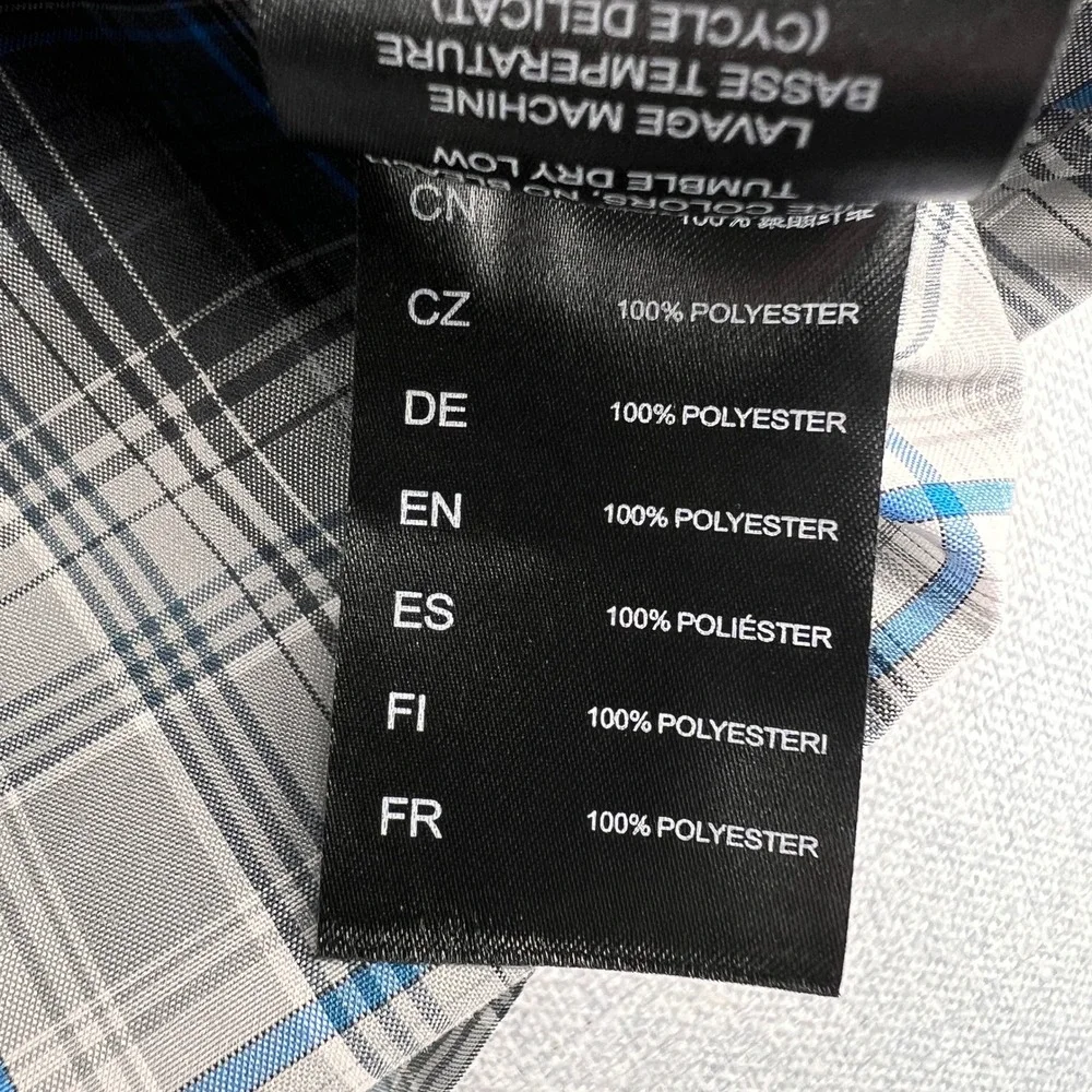 KUHL Response Button Shirt Men XL Gray Blue Plaid Short Sleeve Outdoor Hike GORP - Picture 10 of 12